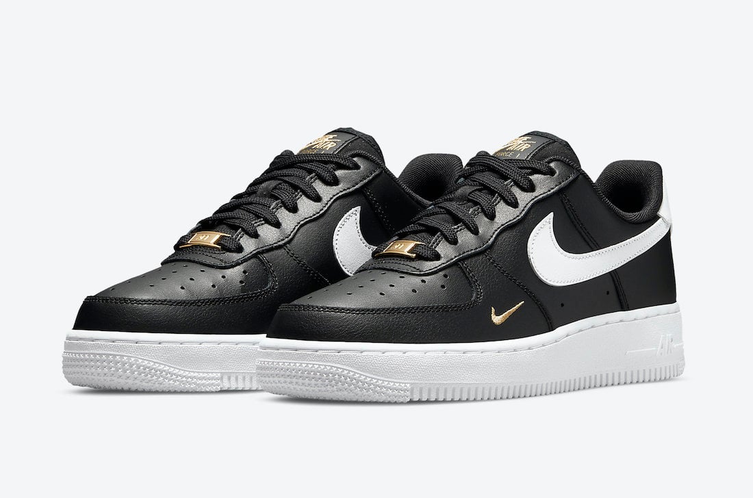 Nike Air Force 1 Low Black Gold White CZ0270-001 Release Date Info