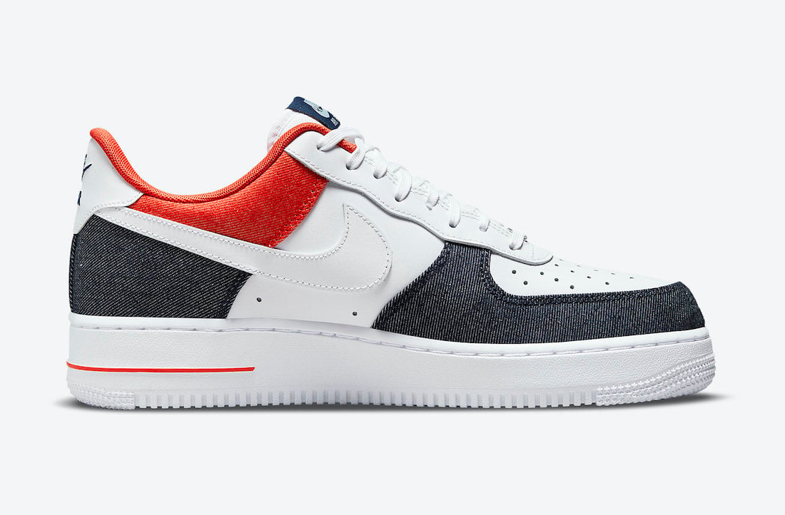 Nike Air Force 1 Low USA Denim DJ5174-100 Release Date Info