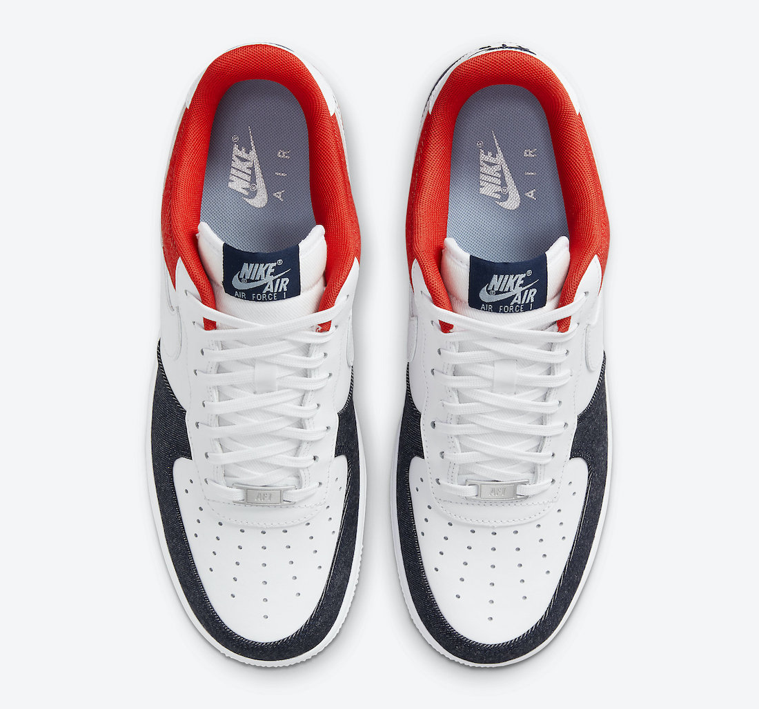 Nike Air Force 1 Low USA Denim DJ5174-100 Release Date Info