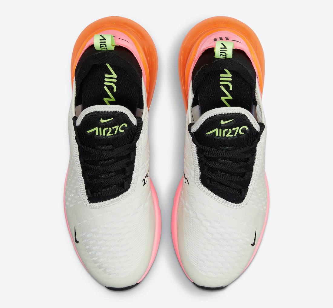 Nike Air Max 270 Cream Black Pink Volt Orange DJ5997-100 Release Date Info