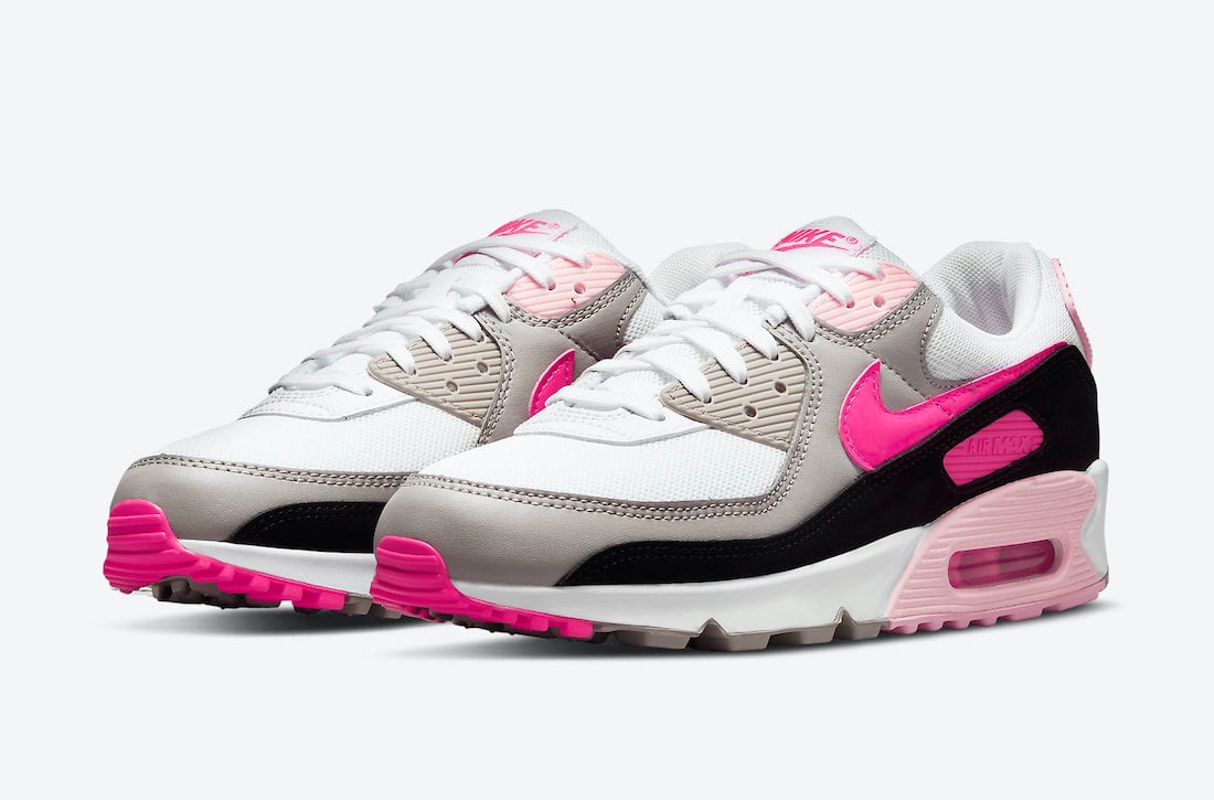 womens nike air max 90 pink and grey