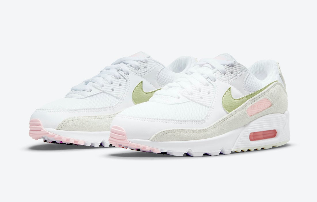 Nike Air Max 90 White Olive Pink DM2874-100 Release Date Info