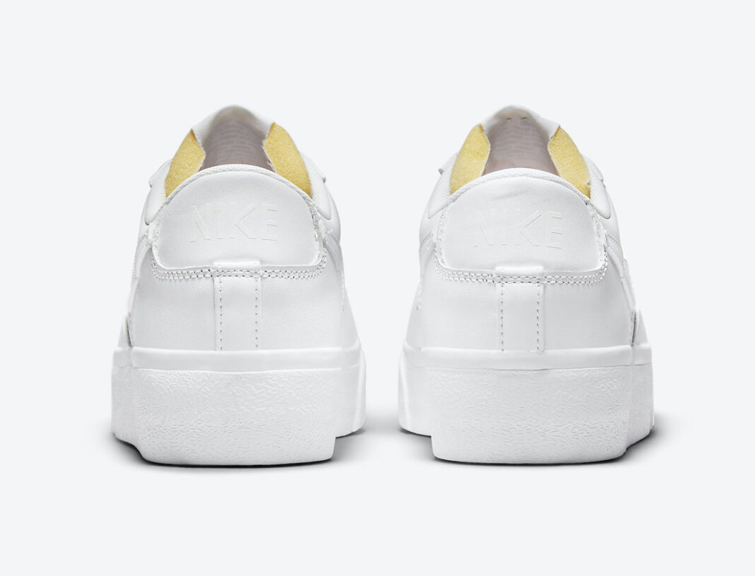 nike blazer low white platform