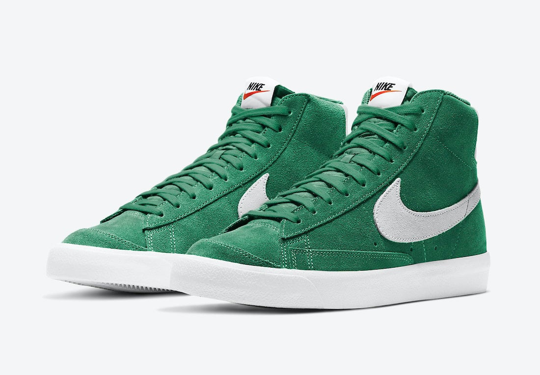 green suede nike