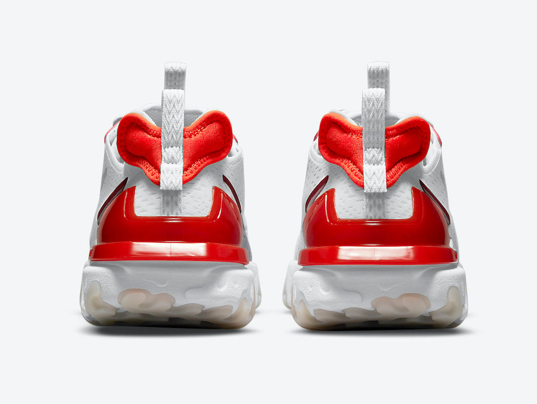 Nike React Vision White Smoke Grey Team Red DM2828-100 Release Date Info