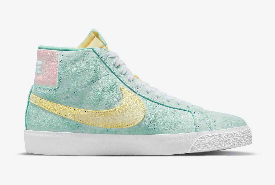 Nike SB Blazer Mid Light Dew Citron Green Glow DA1839-300 Release Date Info