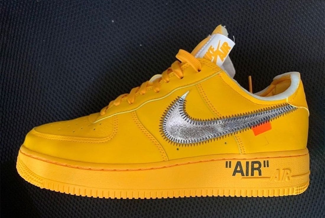 Off-White Nike Air Force 1 University Gold Release Info Price