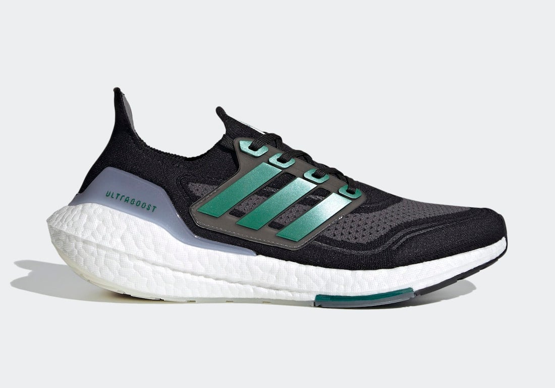 adidas Ultra Boost 2021 in Black and Sub Green