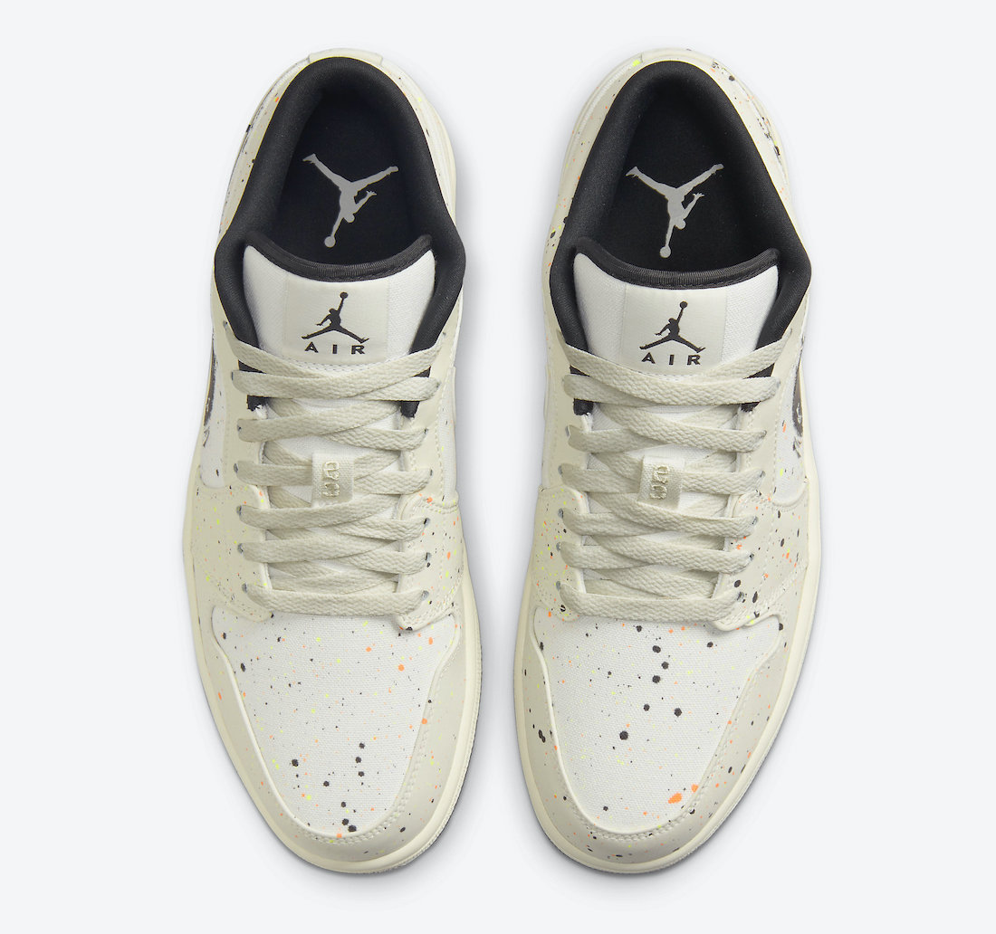 Air Jordan 1 Low Paint Splatter Brushstroke Swoosh DM3528-100 Release Date Info