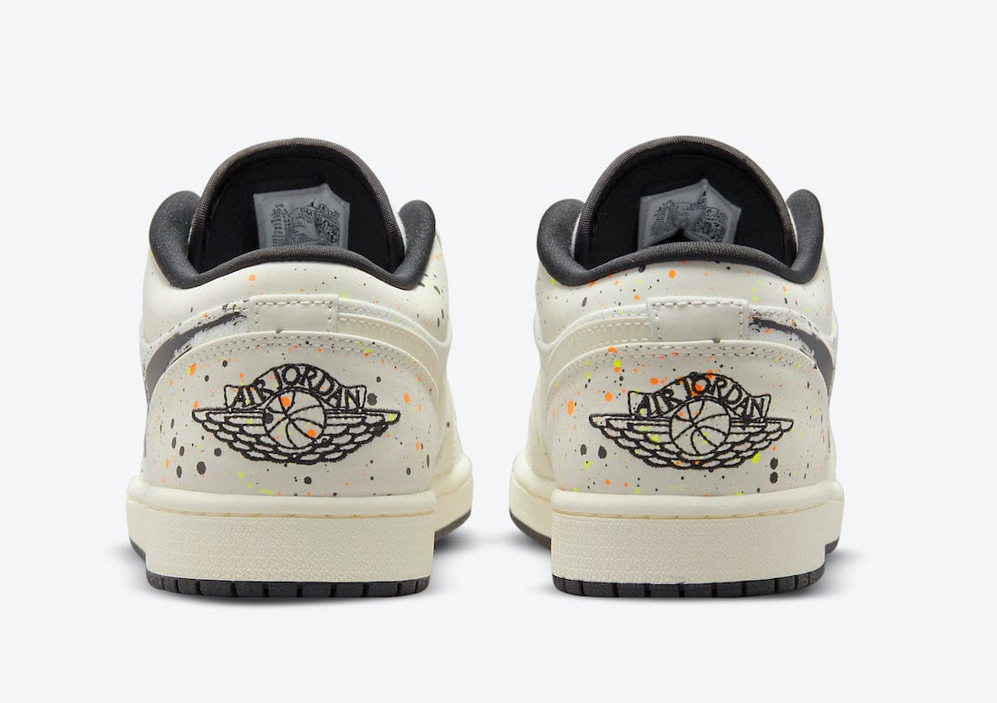 Air Jordan 1 Low Paint Splatter Brushstroke Swoosh DM3528-100 Release Date Info