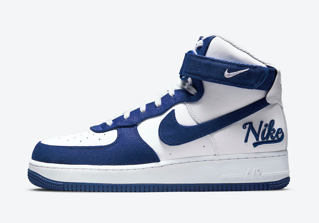 Nike Air Force 1 High EMB Dodgers Rush Blue DC8168-100 Release Date Info