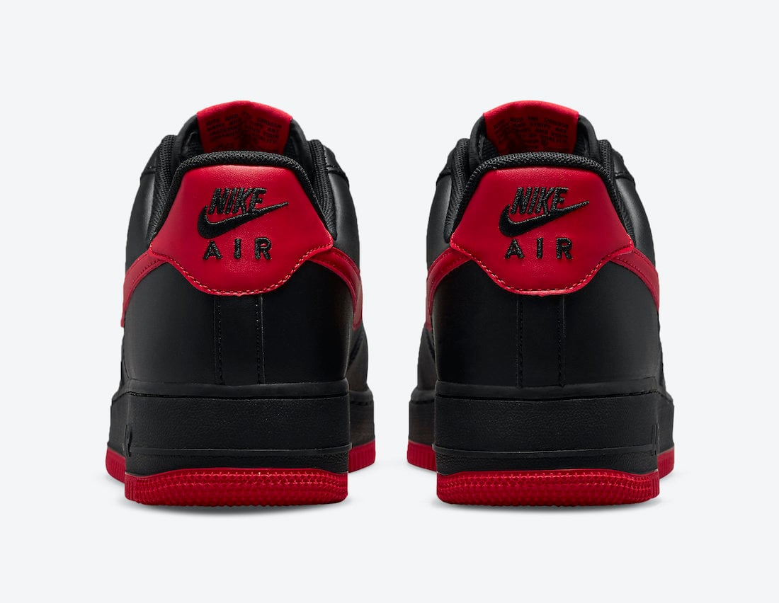 nike air force 1 low black red