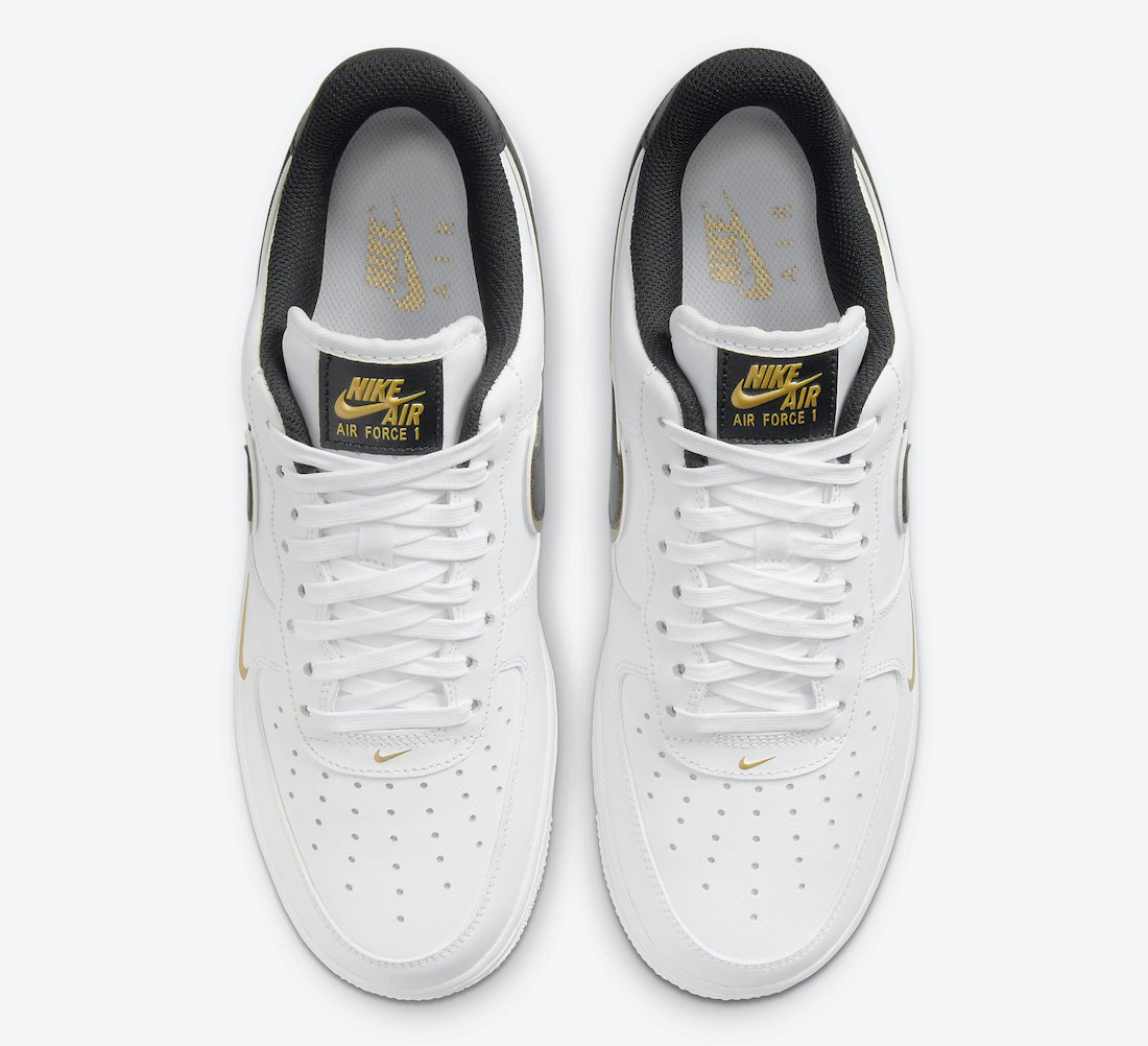 Nike Air Force 1 Low White Black Gold DA8481-100 Release Date Info