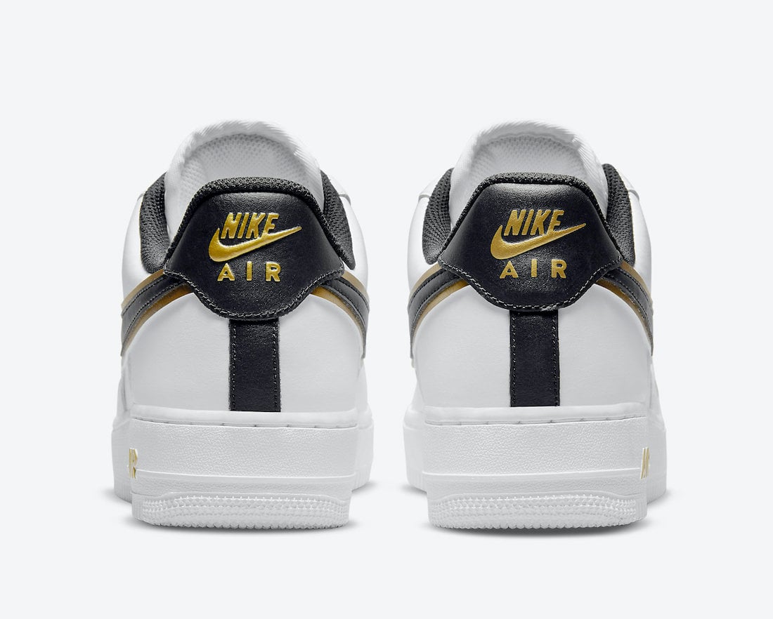 Nike Air Force 1 Low White Black Gold DA8481-100 Release Date Info