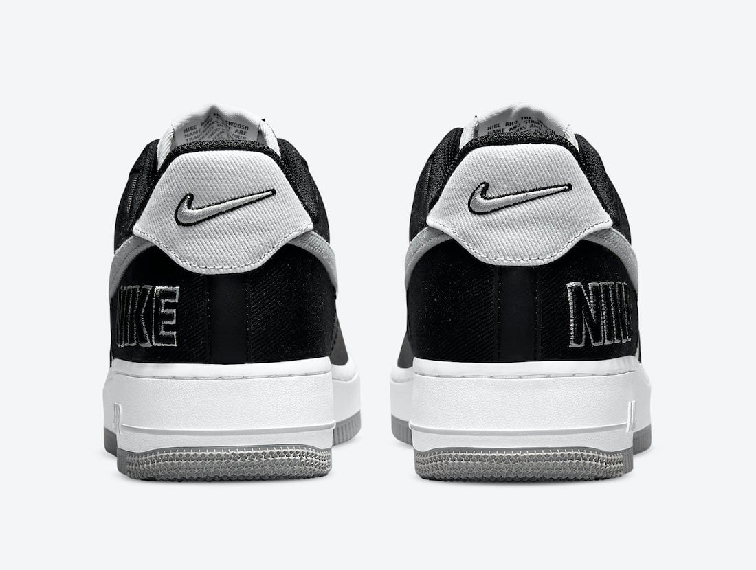 Nike Air Force 1 LV8 EMB Black Flat Silver CT2301-001 Release Date Info