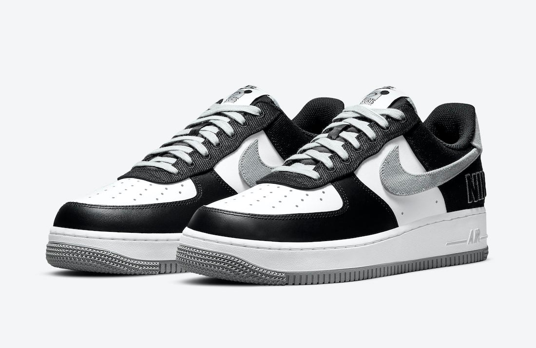 Nike Air Force 1 LV8 EMB Black Flat Silver CT2301-001 Release Date Info