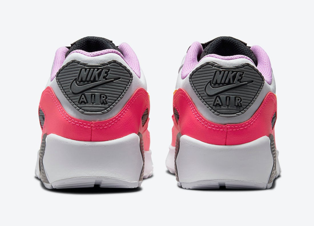 Nike Air Max 90 GS White Pink Yellow Purple DM8685-100 Release Date Info