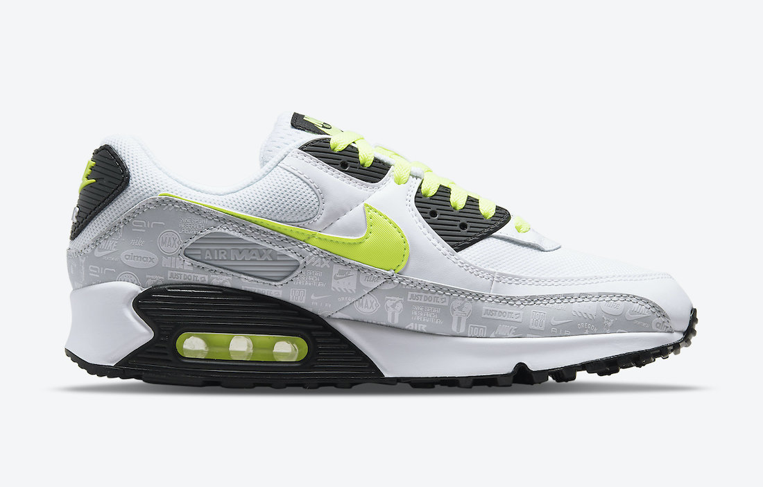 Nike Air Max 90 White Volt Black DB0625-100 Release Date Info