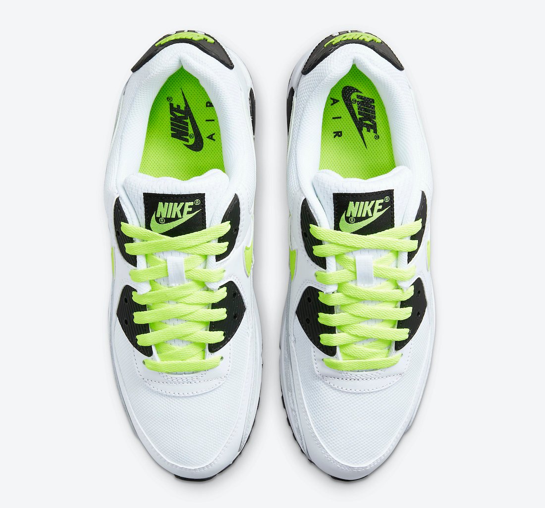 Nike Air Max 90 White Volt Black DB0625-100 Release Date Info