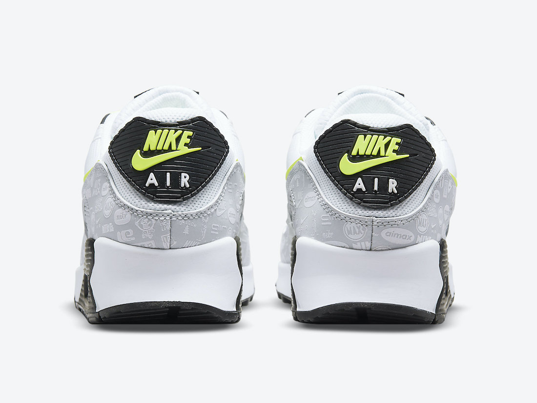Nike Air Max 90 White Volt Black DB0625-100 Release Date Info
