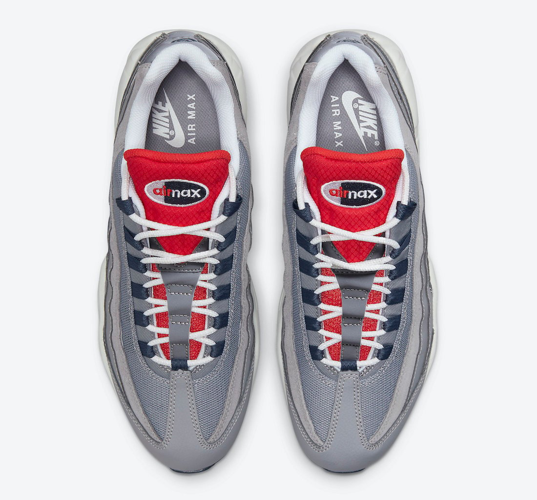Nike Air Max 95 Grey Navy Crimson DB0250-001 Release Date Info