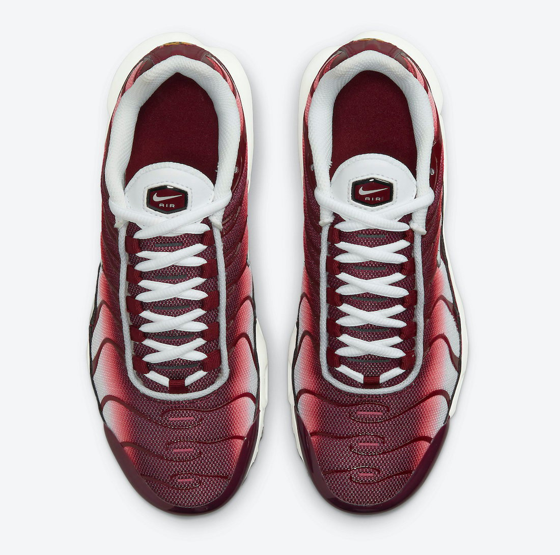 Nike Air Max Plus GS White Burgundy Red CD0609-600 Release Date Info