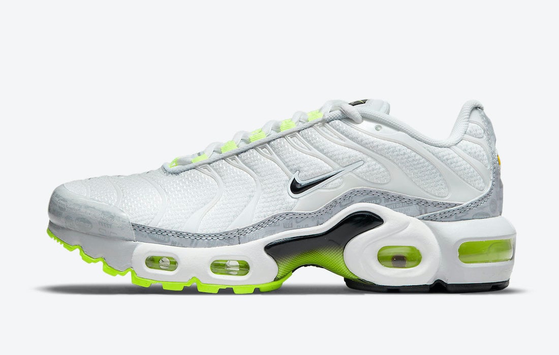 Nike Air Max Plus GS White Grey Volt CD0609-015 Release Date Info