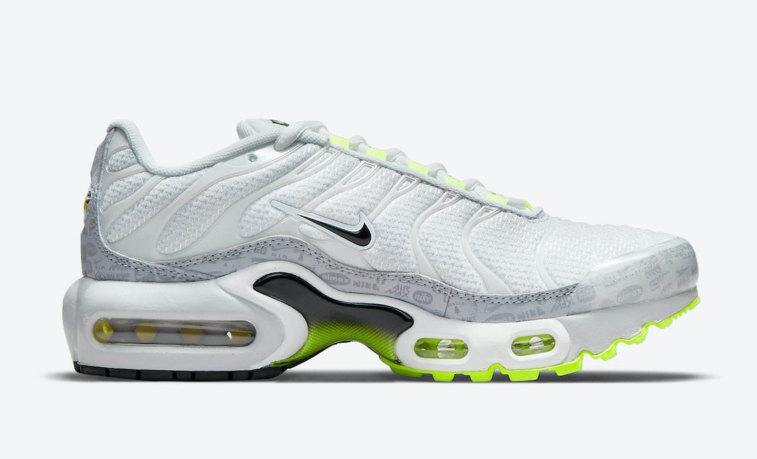 Nike Air Max Plus GS White Grey Volt CD0609-015 Release Date Info