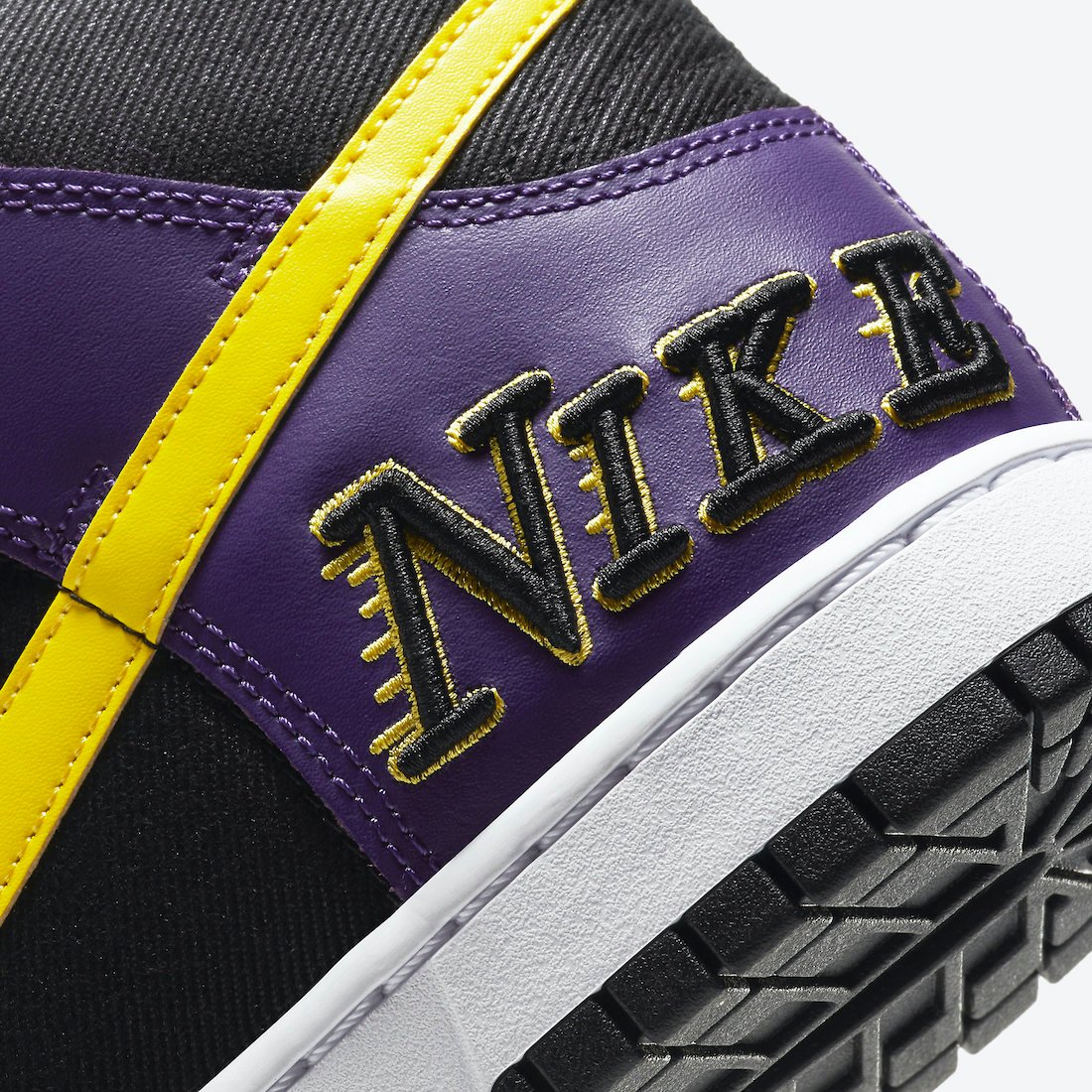 Nike Dunk High EMB Lakers DH0642-001 Release Date Info | SneakerFiles