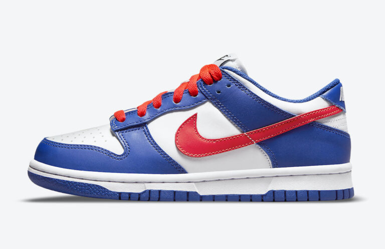 Nike Dunk Low GS Bright Crimson Game Royal CW1590-104 Release Date Info | SneakerFiles