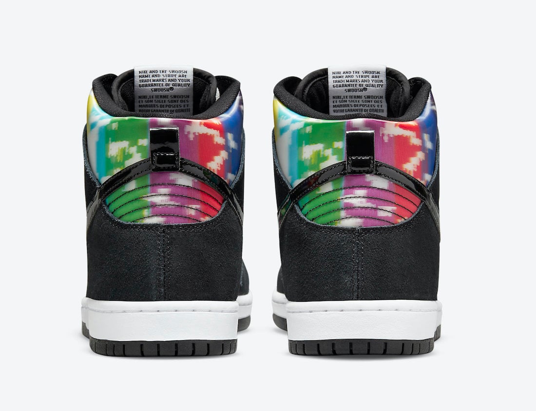 Nike SB Dunk High TV Signal Color Bars CZ2253-100 Release Date