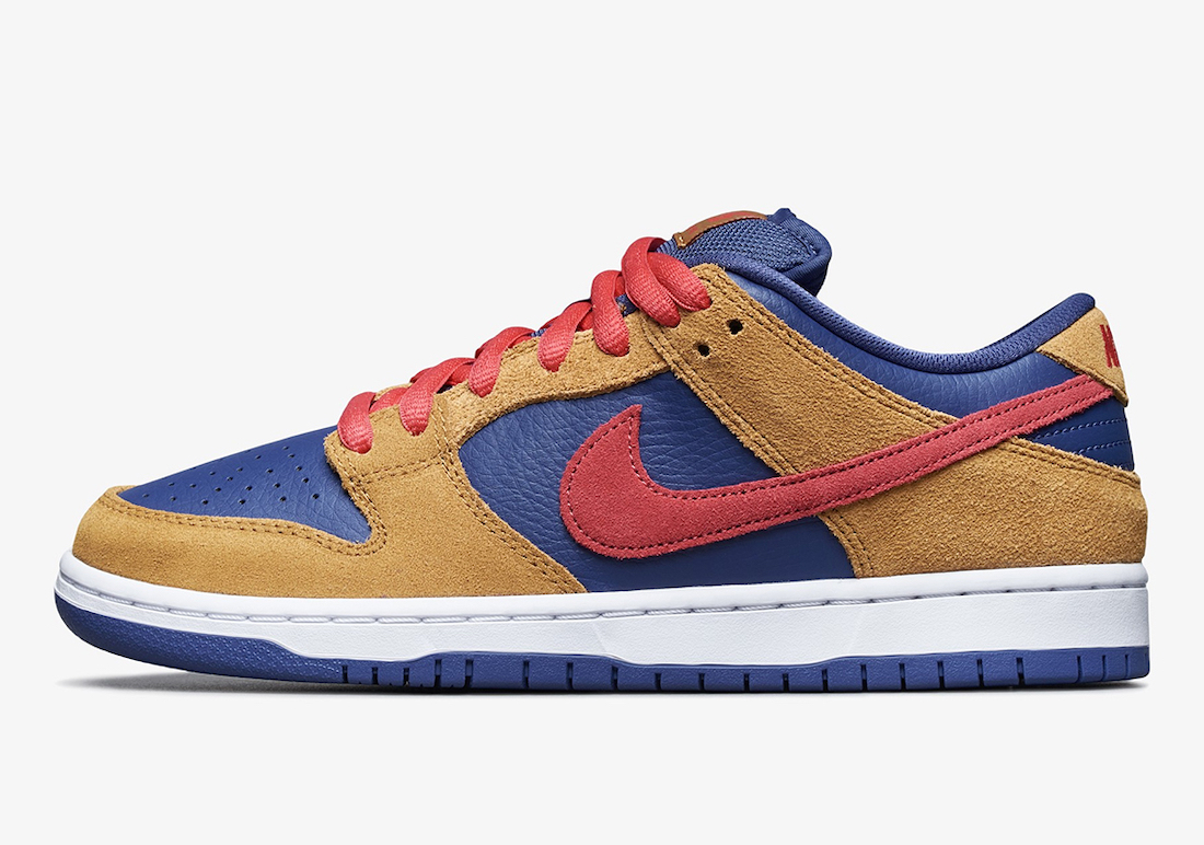 Nike SB Dunk Low Wheat Light Fusion Red Dark Purple BQ6817-700 Release Date Info