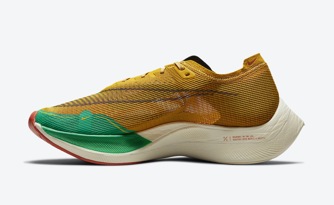 Nike ZoomX VaporFly NEXT% 2 72 Gold Green Red DJ5182-700 Release Date Info