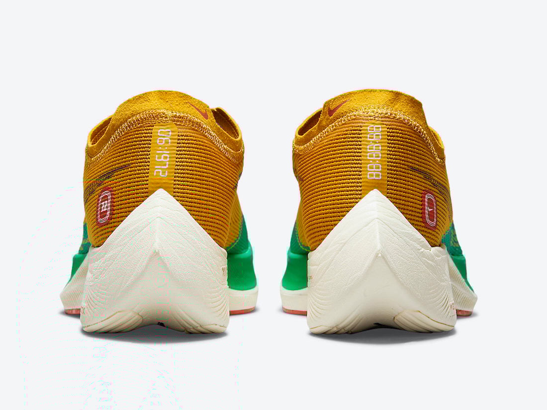 Nike ZoomX VaporFly NEXT% 2 72 Gold Green Red DJ5182-700 Release Date Info