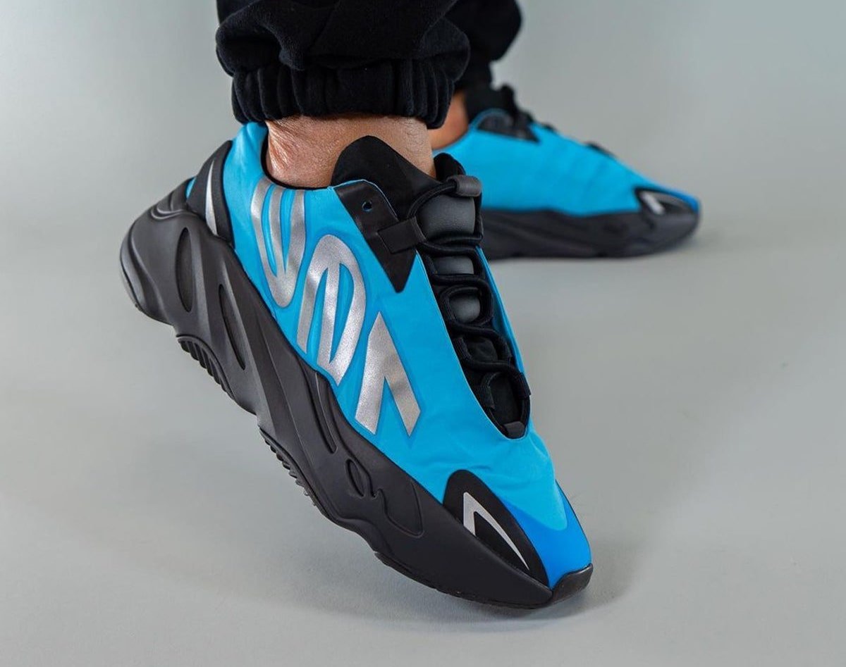 adidas Yeezy Boost 700 MNVN Bright Cyan GZ3079 On-Feet
