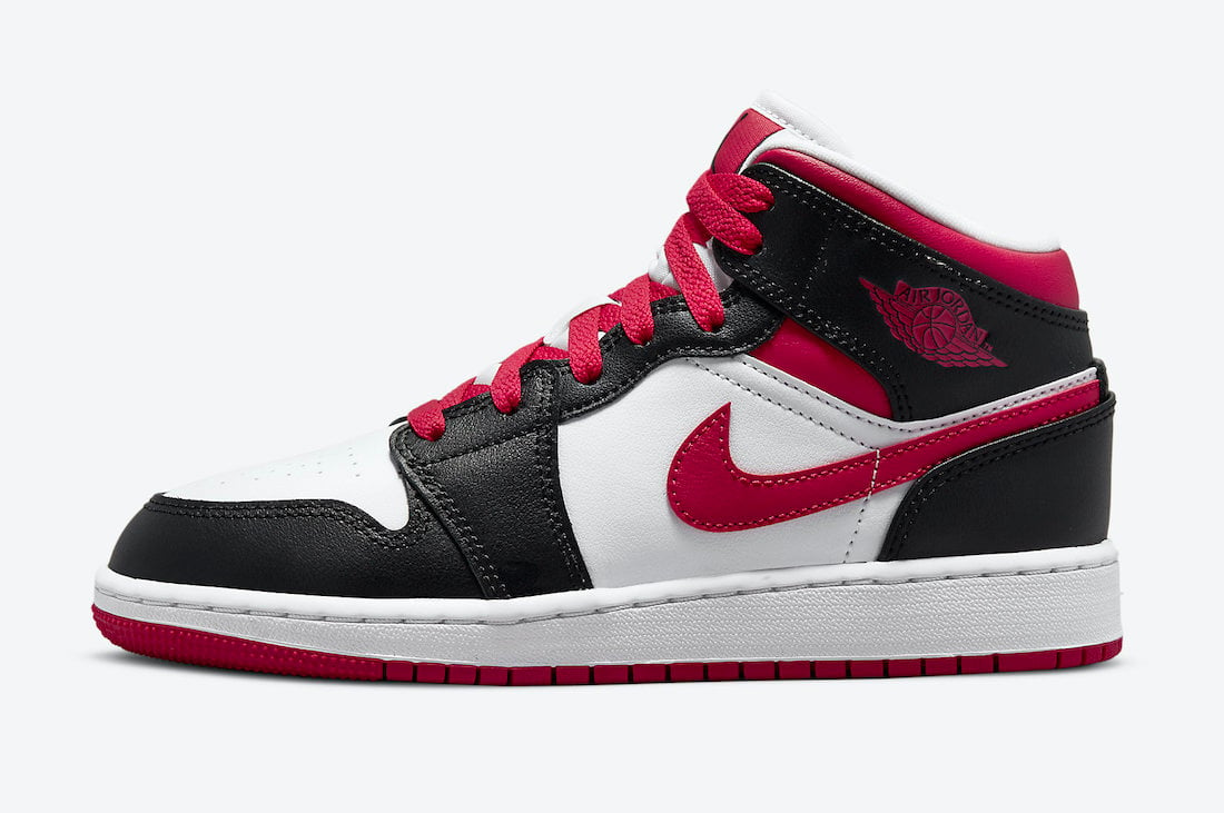Air Jordan 1 Mid Releasing in a New White, Black, and Red Colorway
