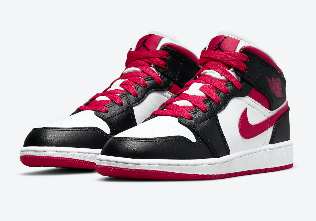 Air Jordan 1 Mid GS White Black Red 554725-016 Release Date Info