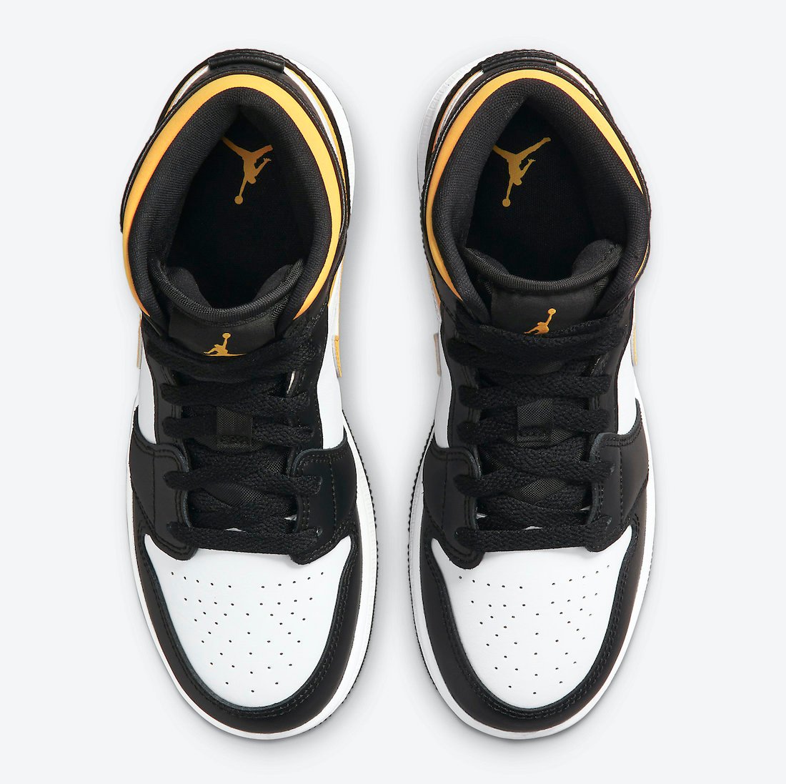 Air Jordan 1 Shadow Grey from Mid GS White Black Yellow 554725-177 Release Date Info