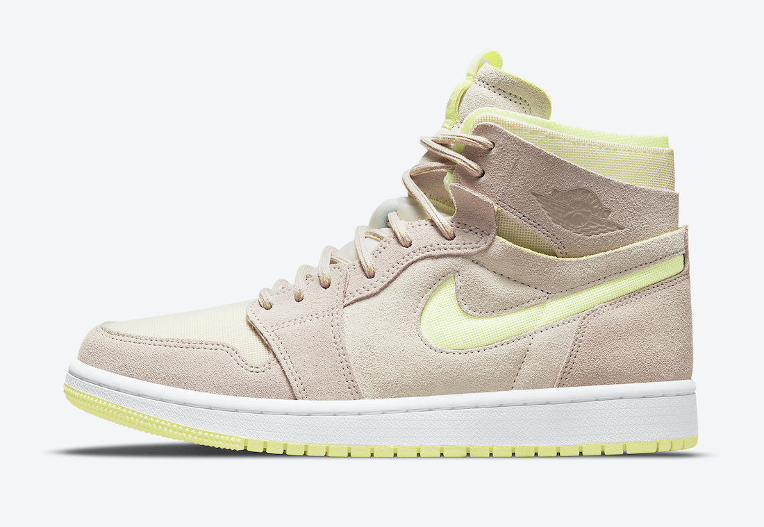 Air Jordan 1 Zoom CMFT Pearl White Fossil Lemon Twist CT0979-200 Release Date Info