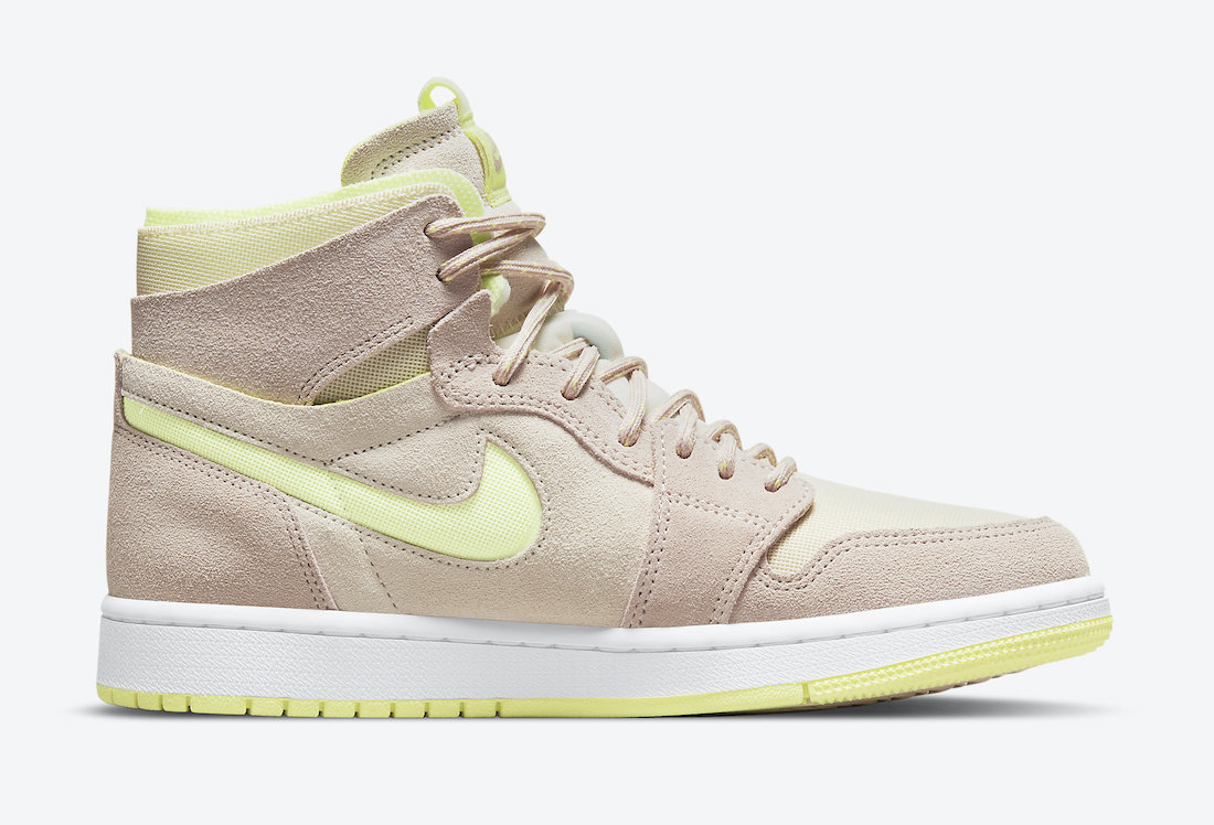 Air Jordan 1 Zoom CMFT Pearl White Fossil Lemon Twist CT0979-200 Release Date Info