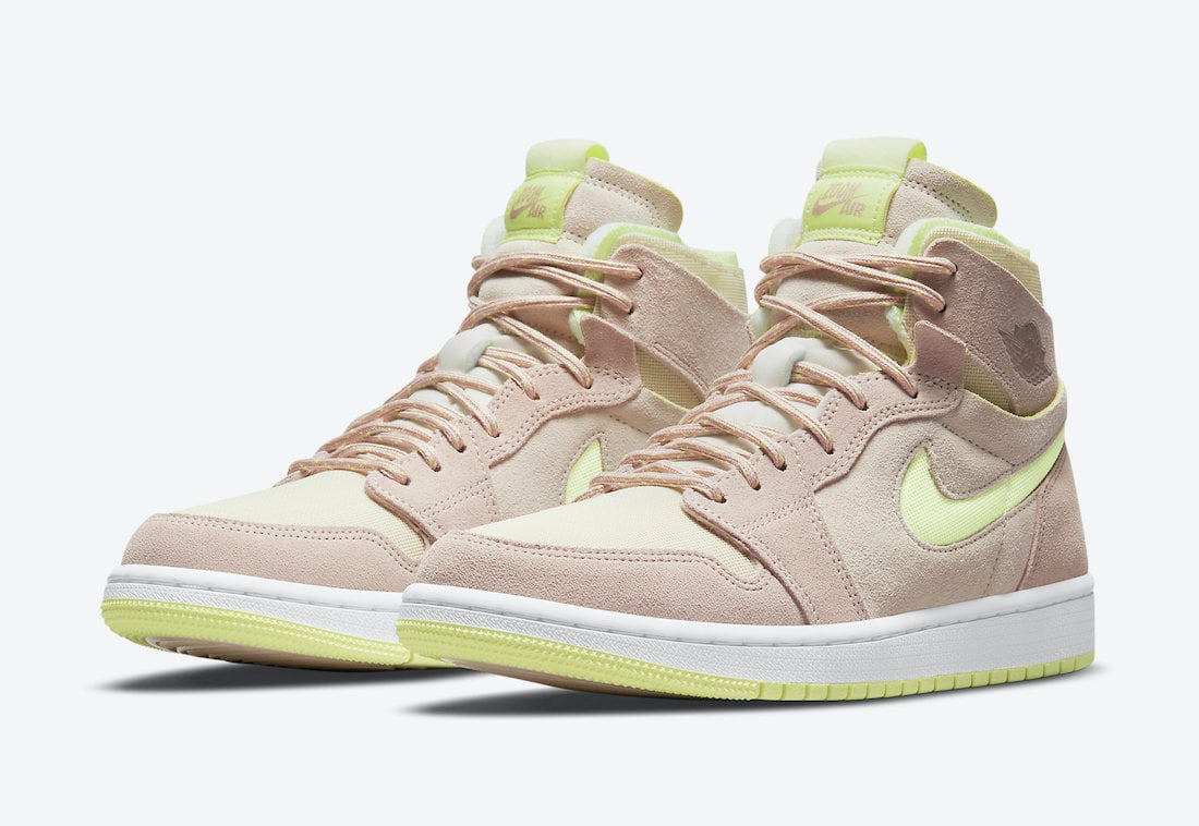 Air Jordan 1 Zoom CMFT Pearl White Fossil Lemon Twist CT0979-200 Release Date Info