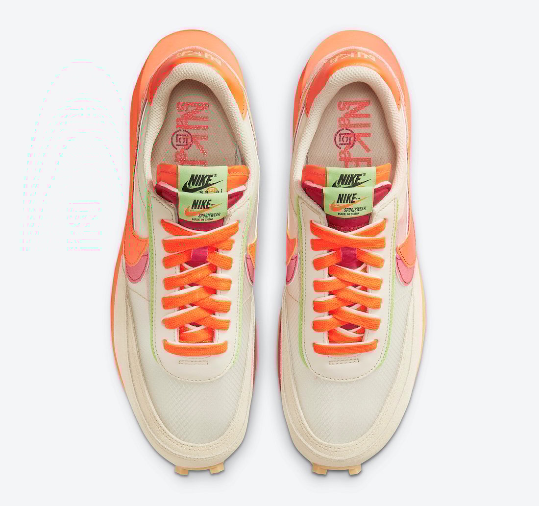 Clot Sacai Nike LDWaffle Orange Blaze DH1347-100 Release Date Clot Sacai Nike LDWaffle Orange Blaze DH1347-100 Release Date