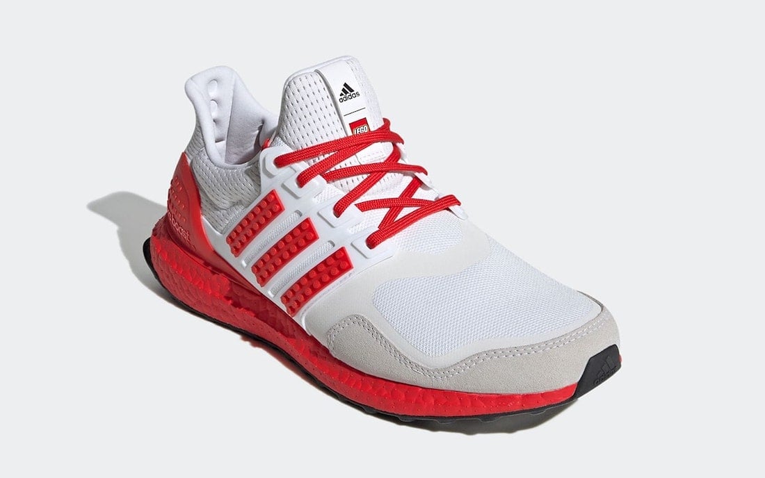 LEGO adidas Ultra Boost DNA White Red H67955 Release Date Info