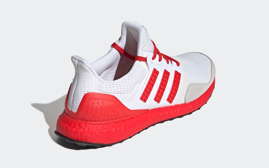 LEGO adidas Ultra Boost DNA White Red H67955 Release Date Info