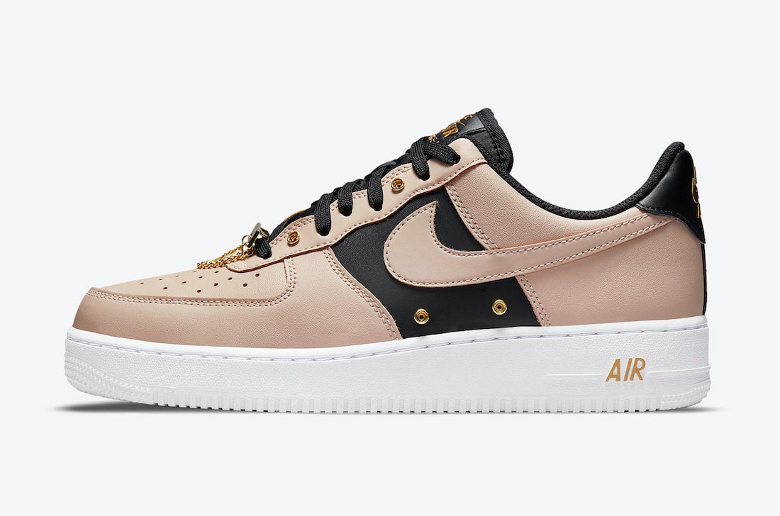 Nike Air Force 1 Low Beige Black Gold DA8571-200 Release Date Info