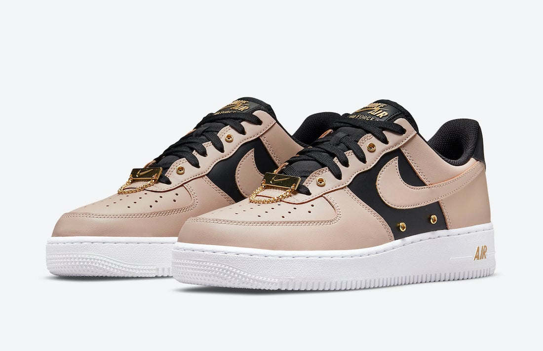 nike air force 1 low black and gold