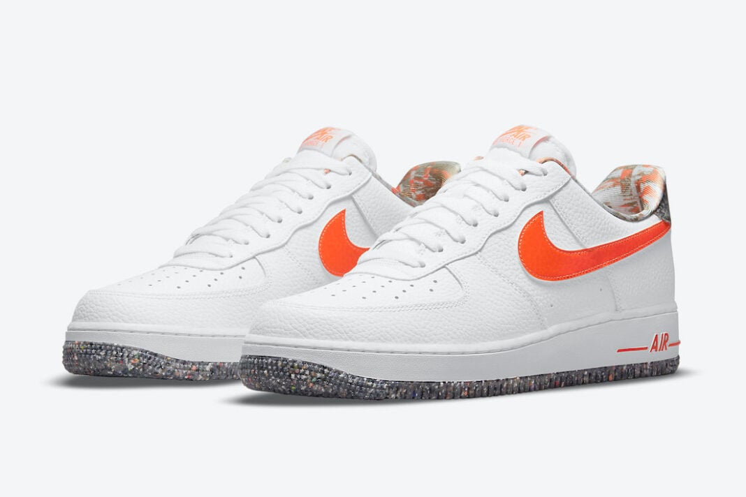 air force 1 orange and white