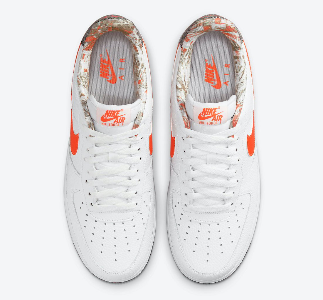 nike air force 1 low white orange