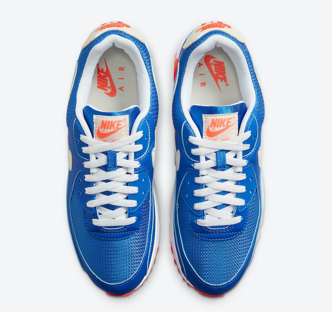 Nike Air Max 90 Blue White Crimson DM8316-400 Release Date Info