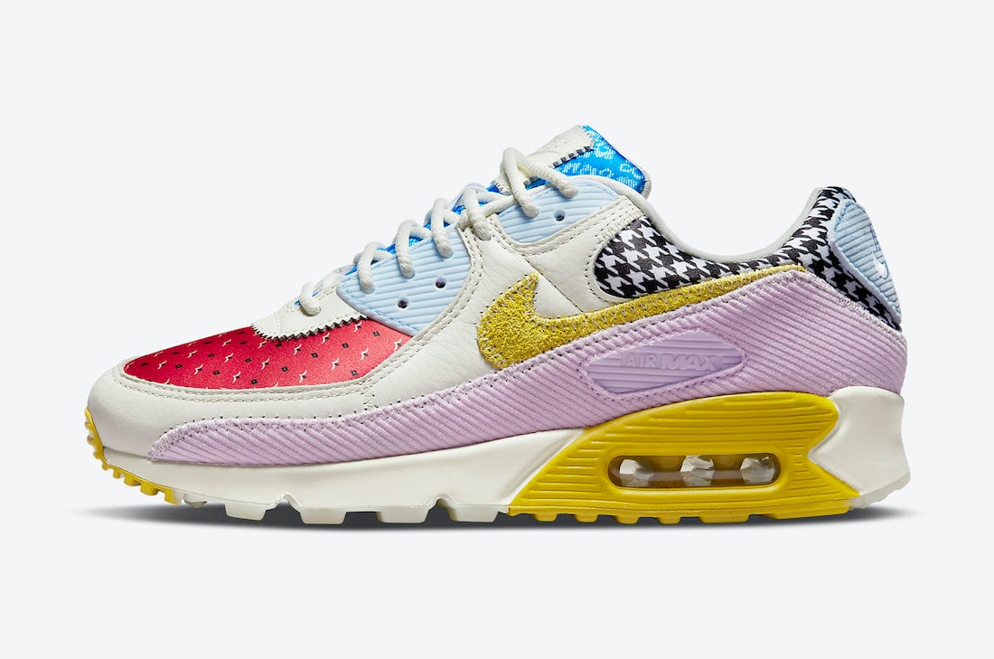 Nike Air Max 90 Sail Blue Red Pink Yellow DM8075-100 Release Date Info